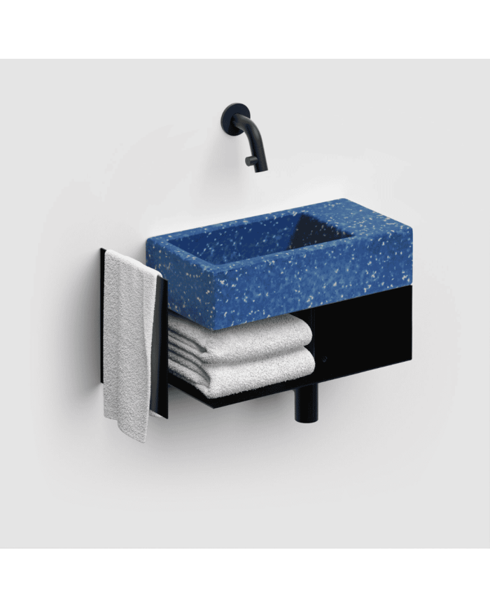 armoire salle de bain clou | Flush 3 noire