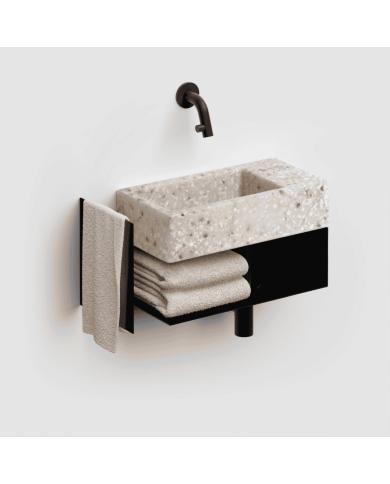 armoire salle de bain clou | Flush 3 noire