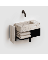 armoire salle de bain clou | Flush 3 noire
