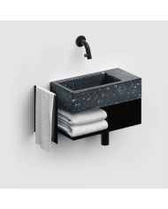 armoire salle de bain clou | Flush 3 noire