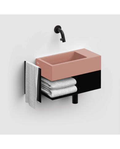armoire salle de bain clou | Flush 3 noire