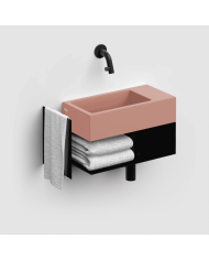 armoire salle de bain clou | Flush 3 noire