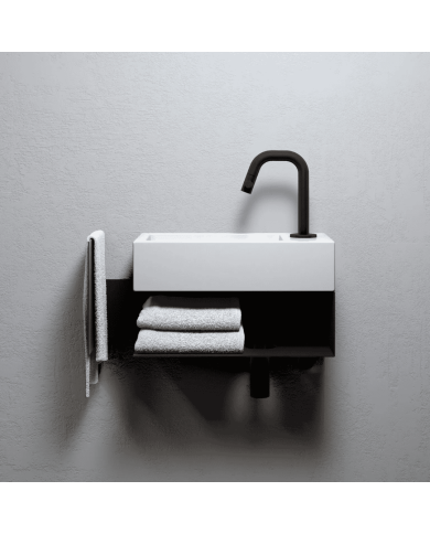 armoire salle de bain clou | Flush 3 noire