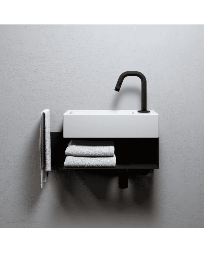 armoire salle de bain clou | Flush 3 noire