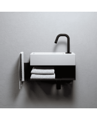 armoire salle de bain clou | Flush 3 noire