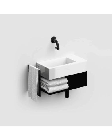 armoire salle de bain clou | Flush 3 noire