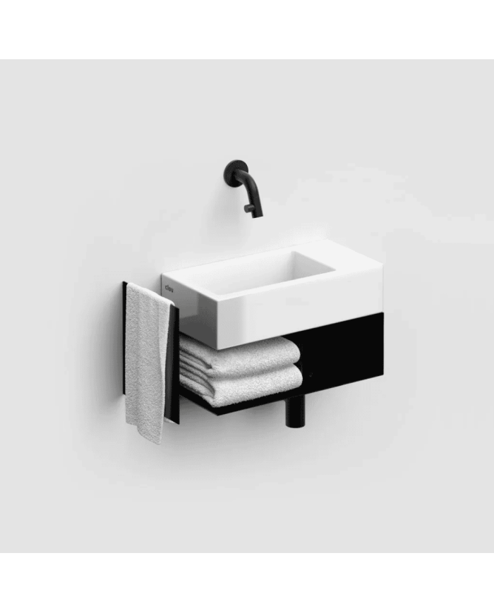 armoire salle de bain clou | Flush 3 noire