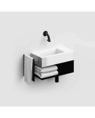armoire salle de bain clou | Flush 3 noire
