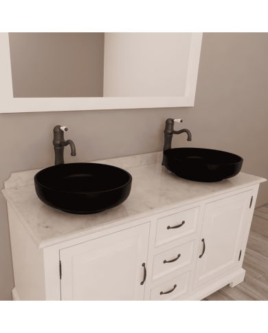 Meuble pour lavabo double + miroir Harbury Aqua Prestige