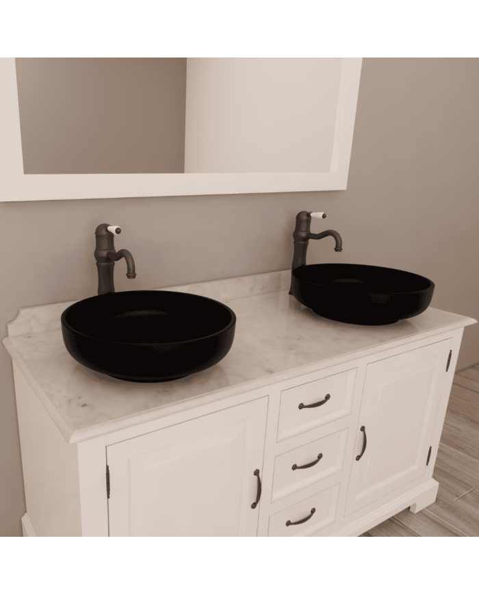 Meuble pour lavabo double + miroir Harbury Aqua Prestige
