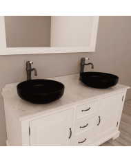 Meuble pour lavabo double + miroir Harbury Aqua Prestige