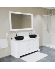 Meuble pour lavabo double + miroir Harbury Aqua Prestige