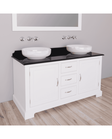 Meuble pour lavabo double + miroir Harbury Aqua Prestige