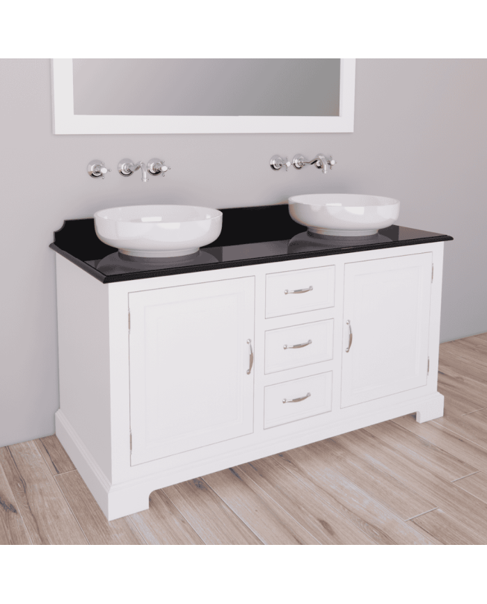 Meuble pour lavabo double + miroir Harbury Aqua Prestige