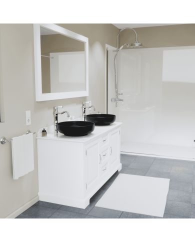 Meuble pour lavabo double + miroir Harbury Aqua Prestige