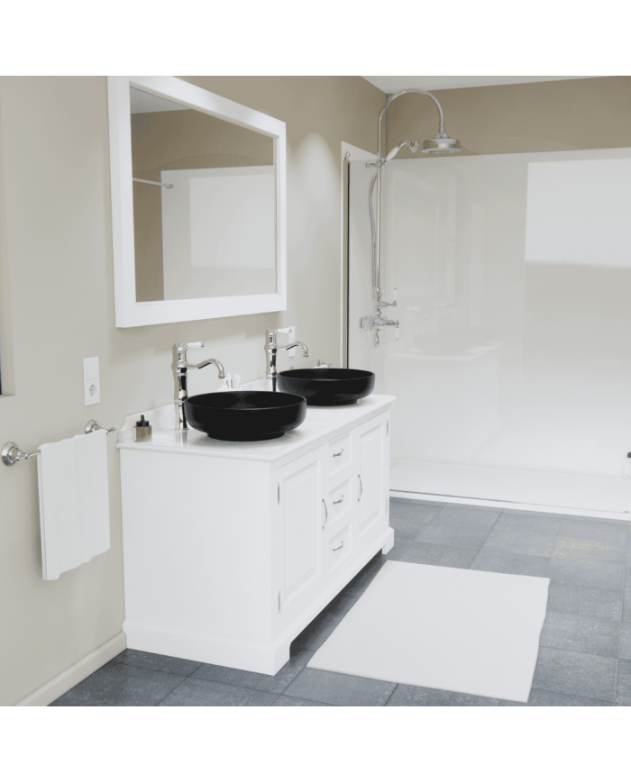 Meuble pour lavabo double + miroir Harbury Aqua Prestige