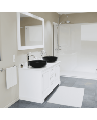 Meuble pour lavabo double + miroir Harbury Aqua Prestige