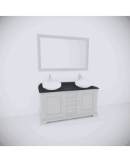 Meuble pour lavabo double + miroir Harbury Aqua Prestige