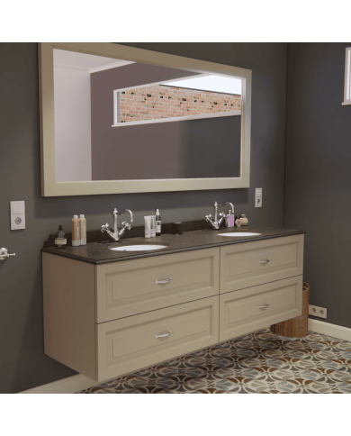 Meuble lavabo 2 vasques et miroir Astoria Aqua Prestige