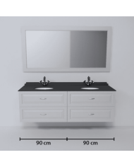 meuble lavabo 2 vasques astoria | Aqua Prestige Belgique
