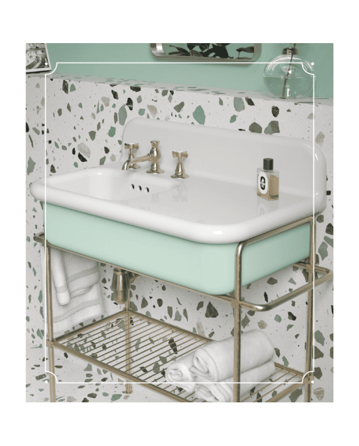 lavabo céramique bleu provence 80cm | Bleu Provence