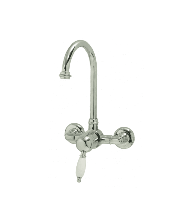 Robinet mitigeur mural 2t col tournant - Bleu Provence