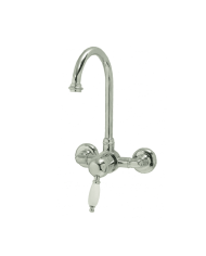 Robinet mitigeur mural 2t col tournant - Bleu Provence