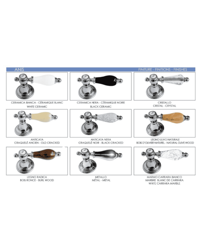 robinet mitigeur bleu provence | 16 finitions laiton