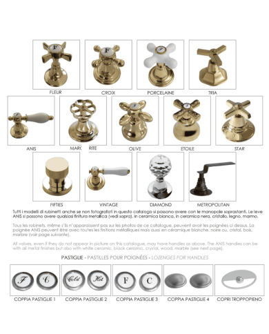 Mitigeur bidet Bleu Provence | Laiton col bas 1 trou
