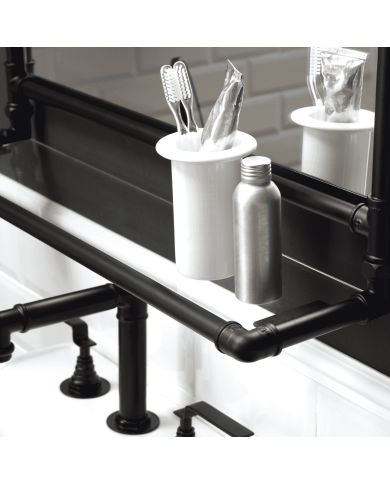 Miroir + étagère - Bleu Provence