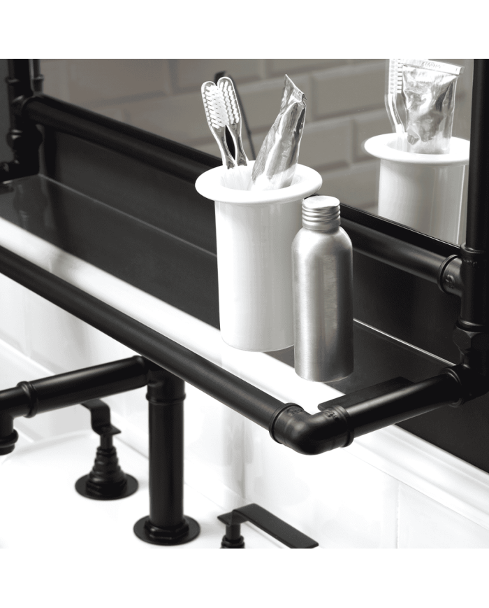 Miroir + étagère - Bleu Provence Miroir + étagère - Bleu Provence