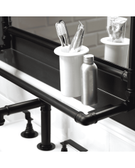 Miroir + étagère - Bleu Provence Miroir + étagère - Bleu Provence