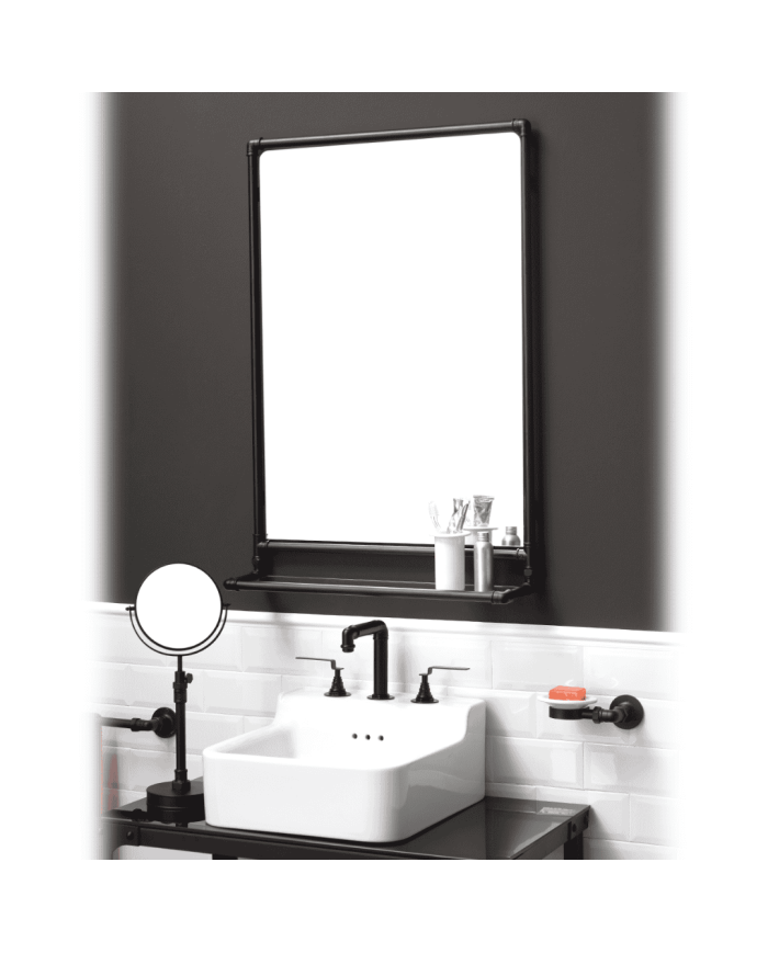 Miroir + étagère - Bleu Provence Miroir + étagère - Bleu Provence
