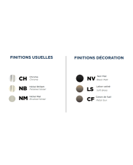 Habillage robinet encastré droite Zéphyr - Horus