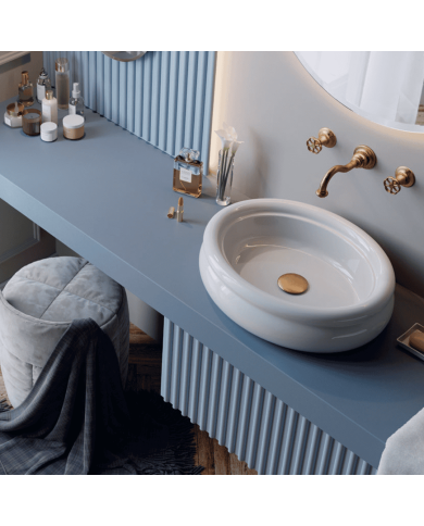 lavabo sur plan bleu provence | Romantica 56cm