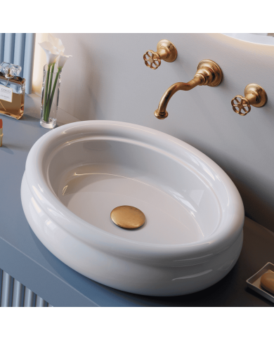 lavabo sur plan bleu provence | Romantica 56cm