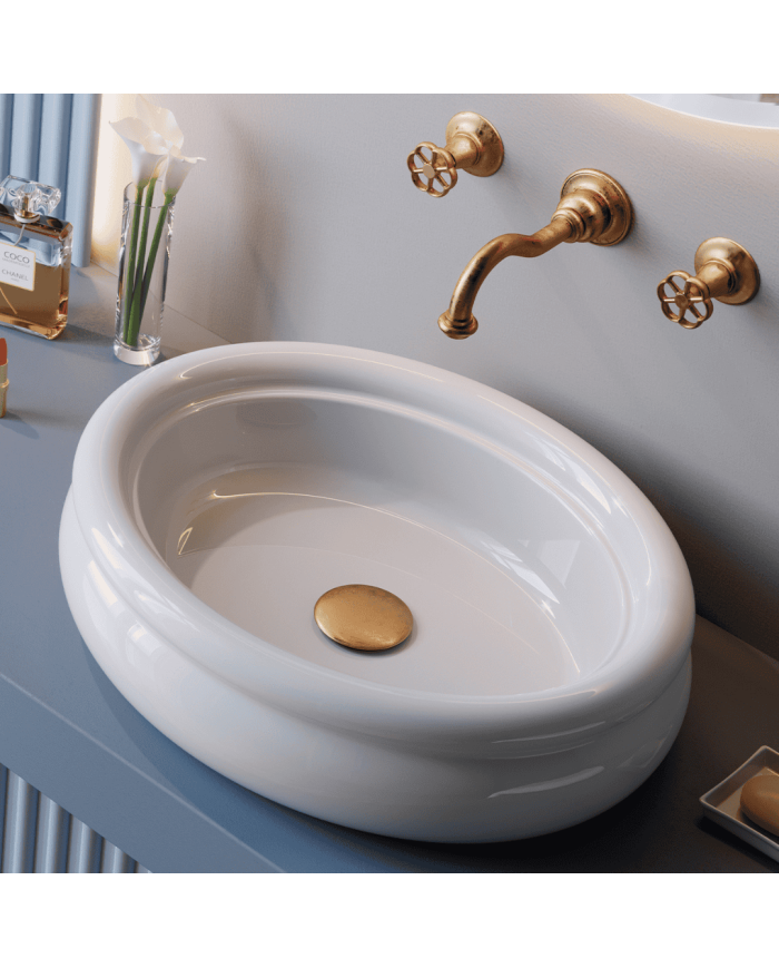 lavabo sur plan bleu provence | Romantica 56cm