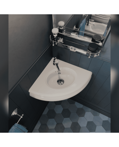 Corner lavabo 46cm Romantica - Bleu Provence