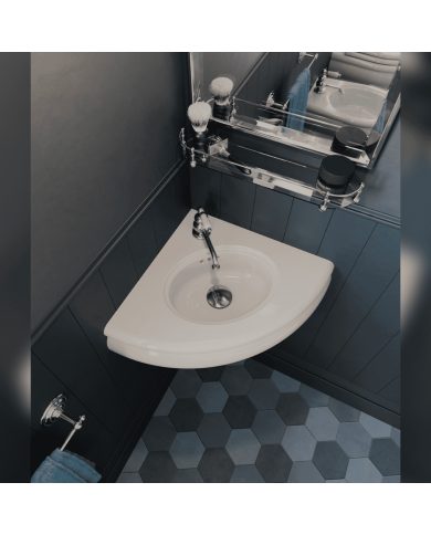 lavabo rétro Bleu Provence | Corner 46cm Romantica