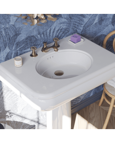 Medium lavabo 80cm Romantica - Bleu Provence