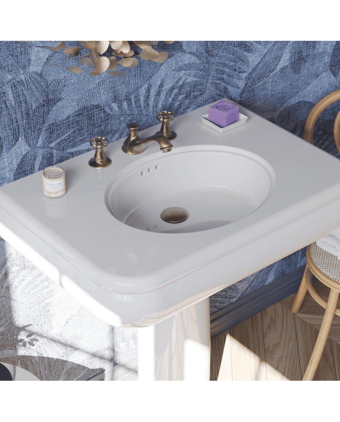 lavabo rétro bleu provence | Romantica 80cm Bleu Provence