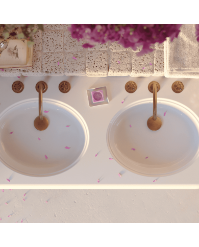 lavabo double bleu provence | Romantica 120cm