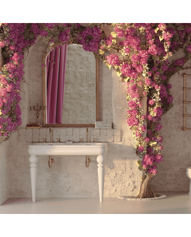 lavabo double bleu provence | Romantica 120cm
