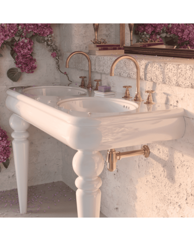 Lavabo Double120cm Romantica - Bleu Provence