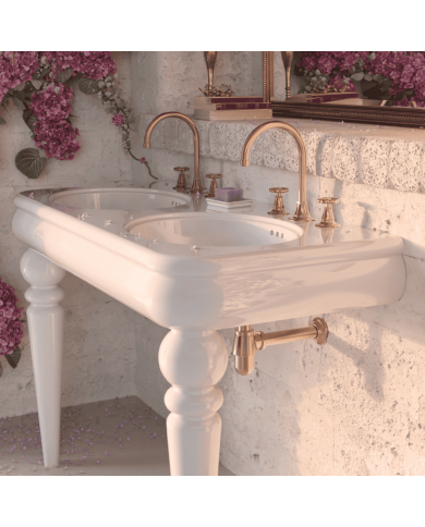 lavabo double bleu provence | Romantica 120cm