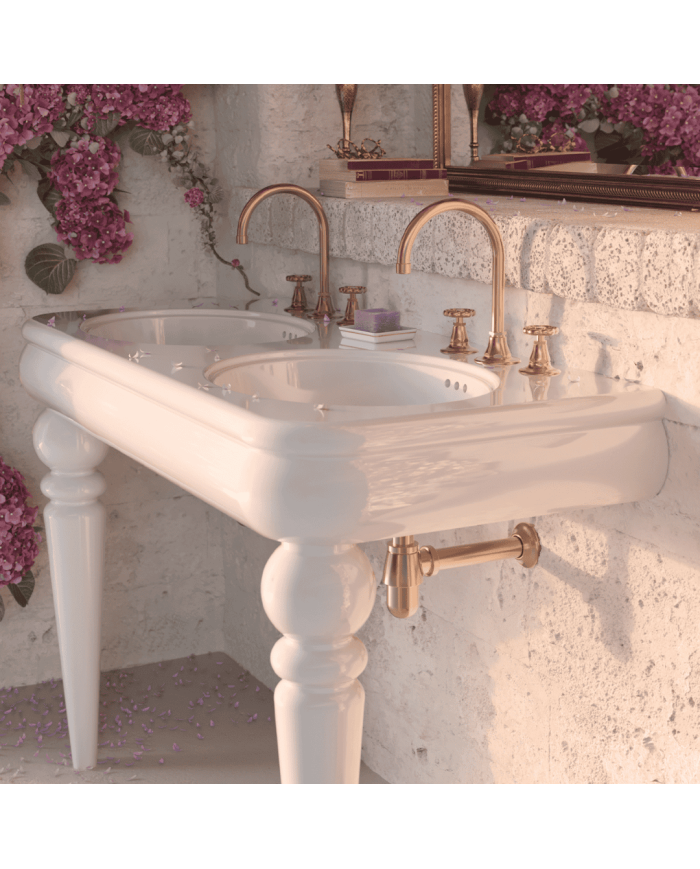 lavabo double bleu provence | Romantica 120cm