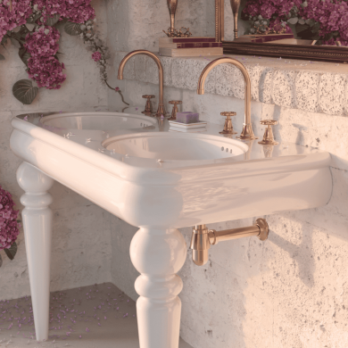 Lavabo Double120cm Romantica - Bleu Provence