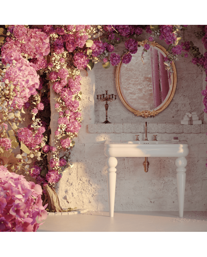Lavabo 100cm Bleu Provence | Romantica Rétro