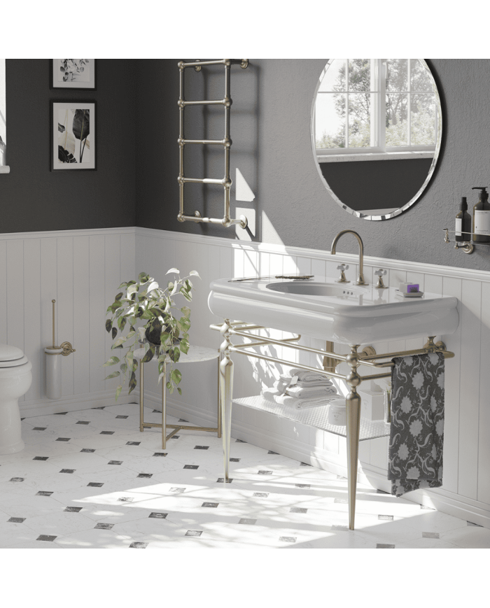 Lavabo 100cm Bleu Provence | Romantica Rétro