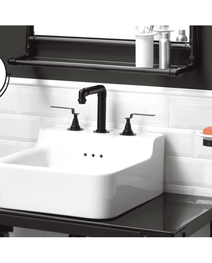 Robinet lavabo industriel Romantica - Bleu Provence